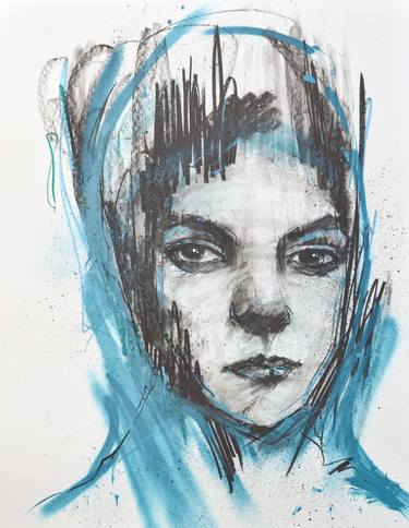 Original Abstract Portrait Drawings by Jon Cooper