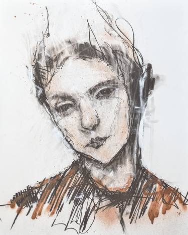 Original Portraiture Women Drawings by Jon Cooper