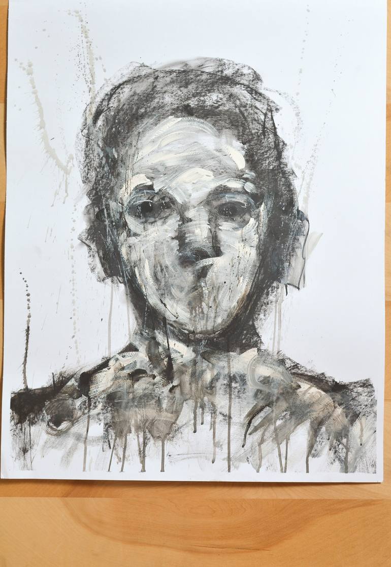 Original Abstract Portrait Painting by Jon Cooper