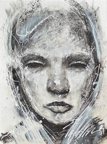 Original Abstract Portrait Drawings by Jon Cooper