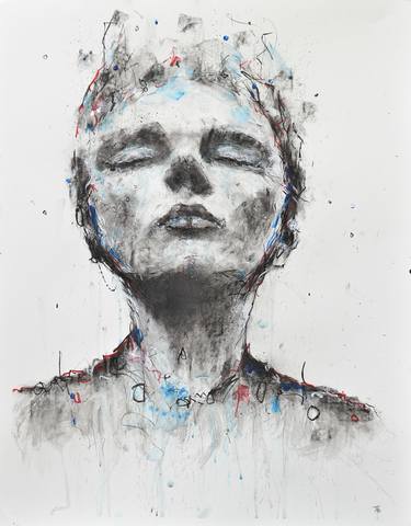 Original Abstract Expressionism Portrait Drawings by Jon Cooper