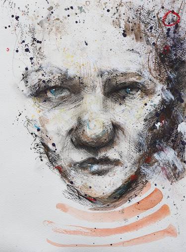 Original Expressionism Portrait Drawings by Jon Cooper