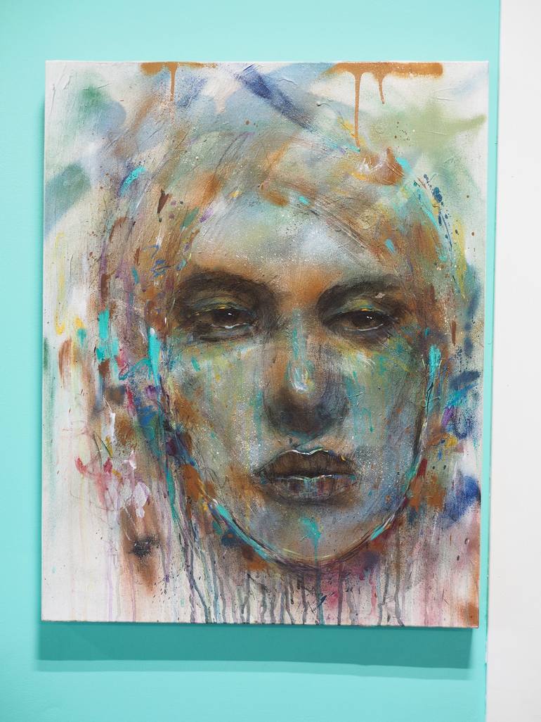 Original Abstract Portrait Painting by Jon Cooper
