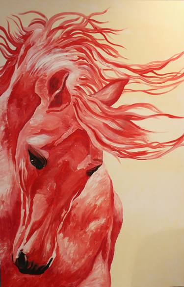 Print of Horse Paintings by Zita Vilutyte