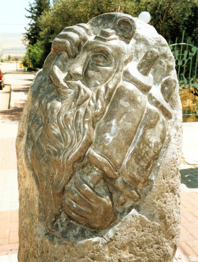 Original Religious Sculpture by Shimon Drory
