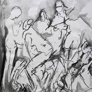 Print of Expressionism Nude Paintings by Mauga Houba-Hausherr