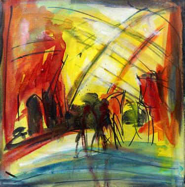 Print of Abstract Expressionism Cities Paintings by Mauga Houba-Hausherr