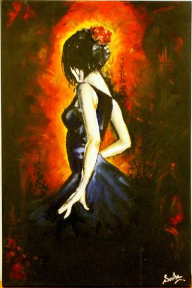 Original Abstract Women Painting by Sameeha Naseem