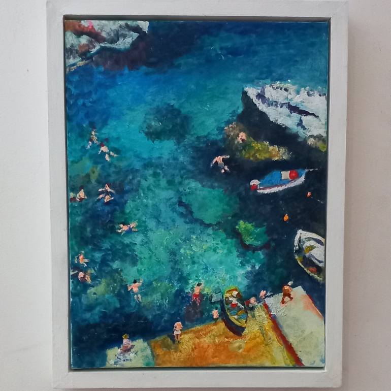 Original Impressionism Beach Painting by will smith
