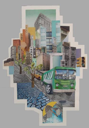 Original Transportation Collage by tony wells