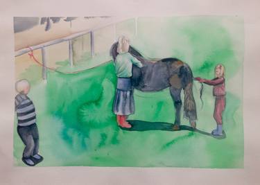 Print of Figurative Family Paintings by Libbet Loughnan