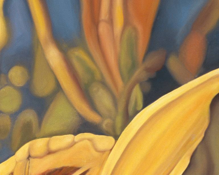 Original Modernism Floral Painting by Judith Moore