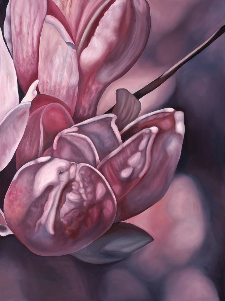 Original Modernism Floral Painting by Judith Moore