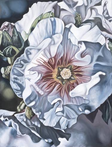 Original Fine Art Floral Painting by Judith Moore