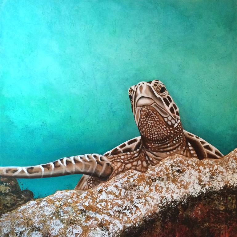 Honu Painting by Jill English | Saatchi Art