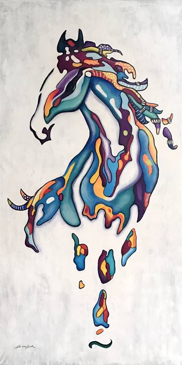 Original Pop Art Horse Paintings by Jill English