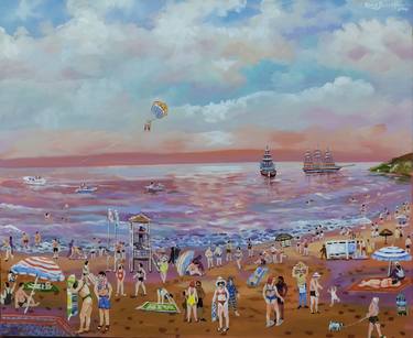 Print of Beach Paintings by yavuz saracoglu