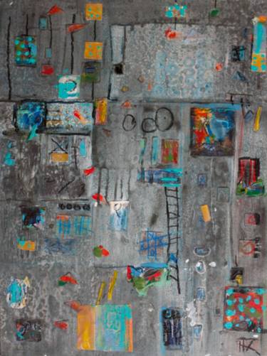 Original Abstract Collage by Carmen Lund