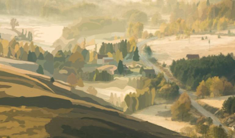 Original Abstract Expressionism Landscape Digital by Nenad Stojanovic