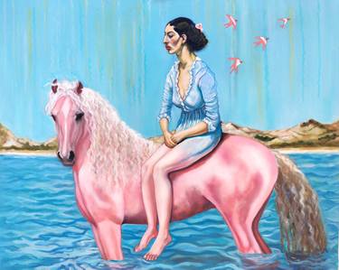 Original Surrealism Animal Paintings by Veronica Cantero Yañez