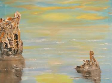 Print of Impressionism Seascape Paintings by David Snider