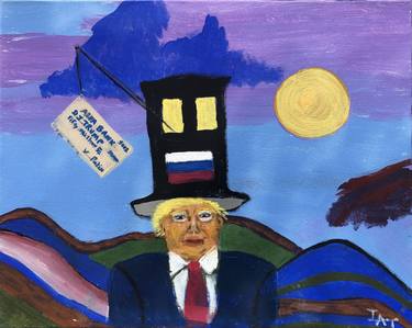 Original Expressionism Political Paintings by Israel Torres