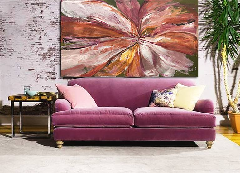 Original Abstract Botanic Painting by Rasha Amin