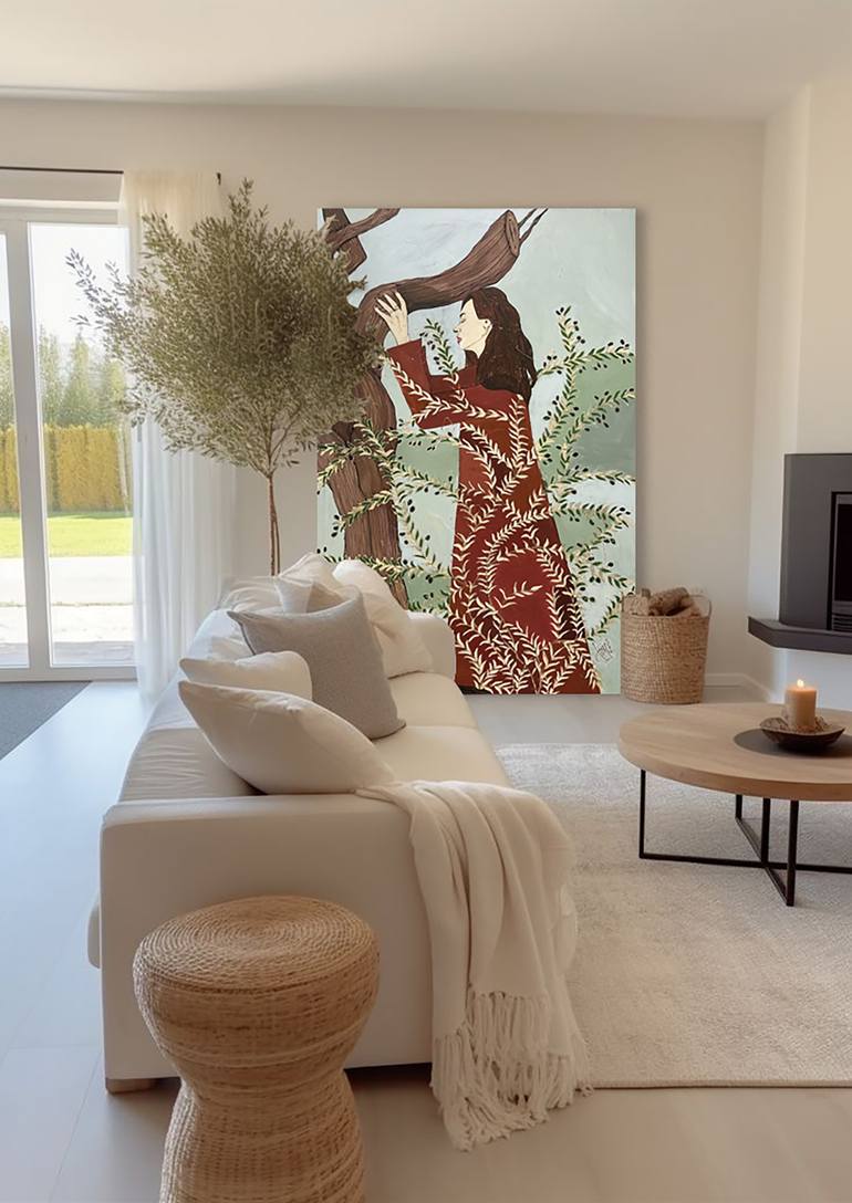 Original Contemporary Floral Painting by Rasha Amin
