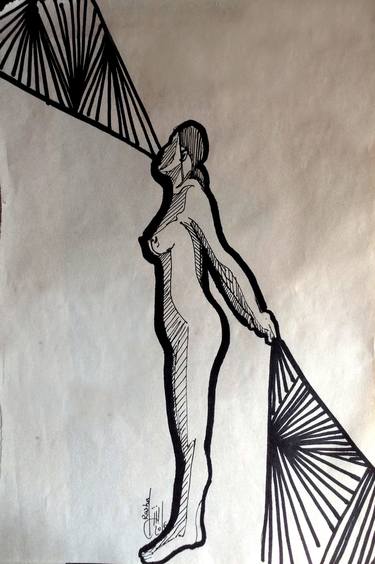 Original Figurative Body Drawings by Rasha Amin