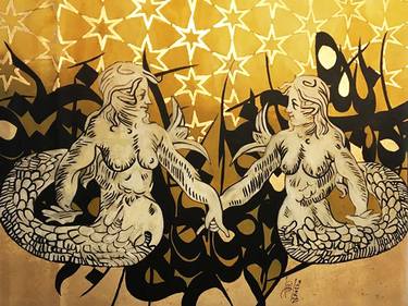 Original Classical mythology Paintings by Rasha Amin