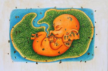 Original Classical mythology Painting by Dhimant Vyas
