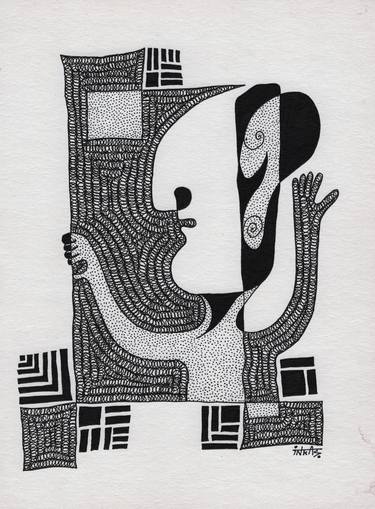 Print of Abstract People Drawings by Inkas Arts