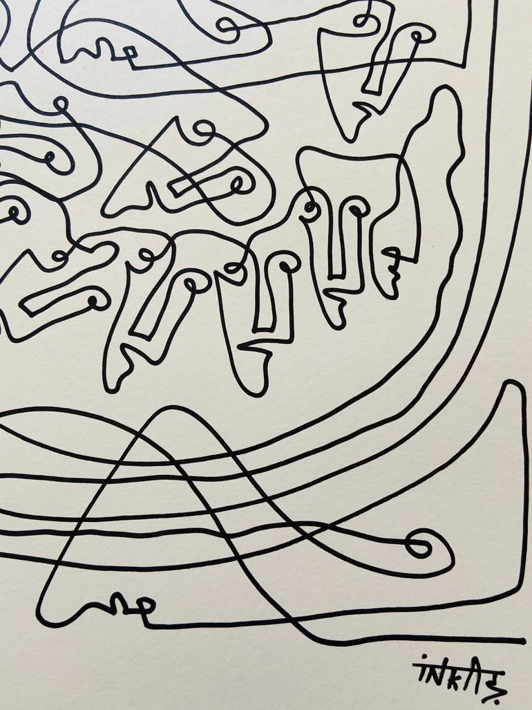 Original Abstract Expressionism Abstract Drawing by Shanmukha Kanchinakere Annegowda