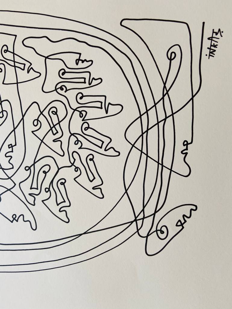 Original Abstract Expressionism Abstract Drawing by Shanmukha Kanchinakere Annegowda