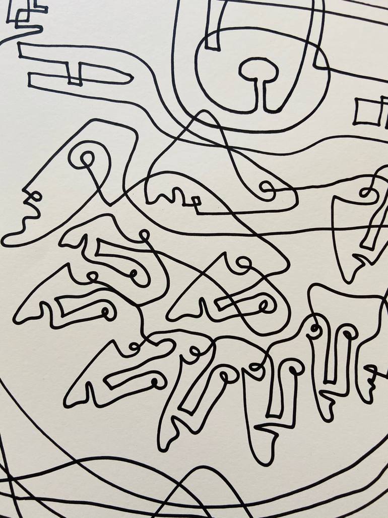 Original Abstract Expressionism Abstract Drawing by Shanmukha Kanchinakere Annegowda