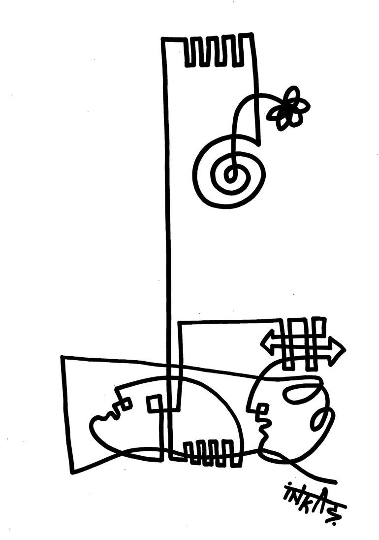 Print of Abstract Expressionism Abstract Drawings by Inkas Arts