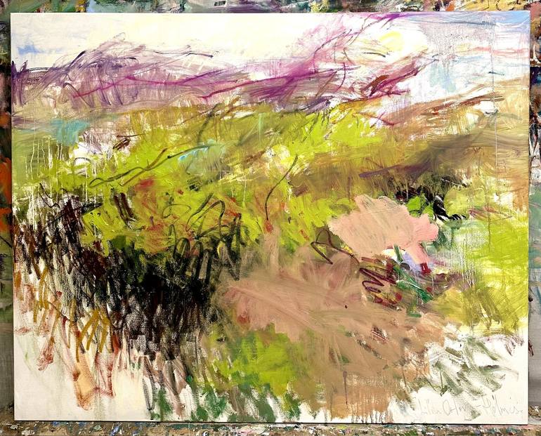 Original Abstract Expressionism Landscape Painting by Lilia Orlova-Holmes