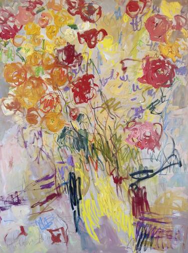 Print of Expressionism Floral Paintings by Lilia Orlova-Holmes