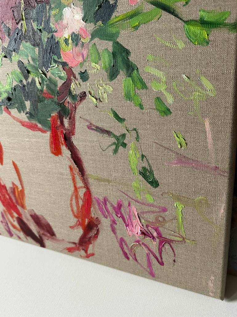 Original Expressionism Floral Painting by Lilia Orlova-Holmes