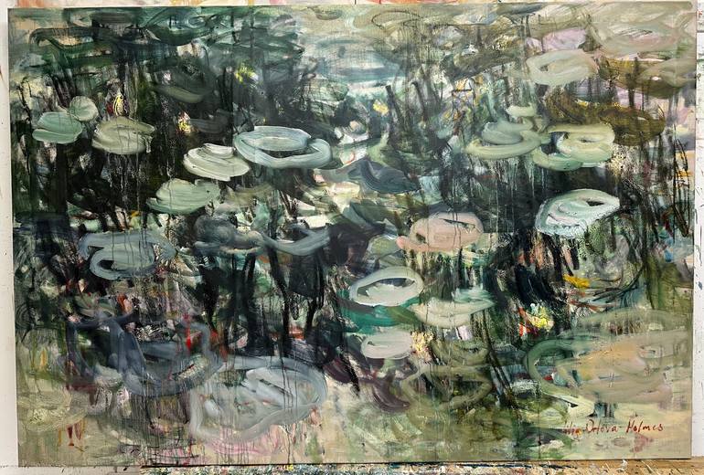 Original Abstract Expressionism Abstract Painting by Lilia Orlova-Holmes