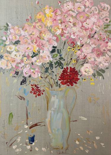 Summer flowers in a jug thumb