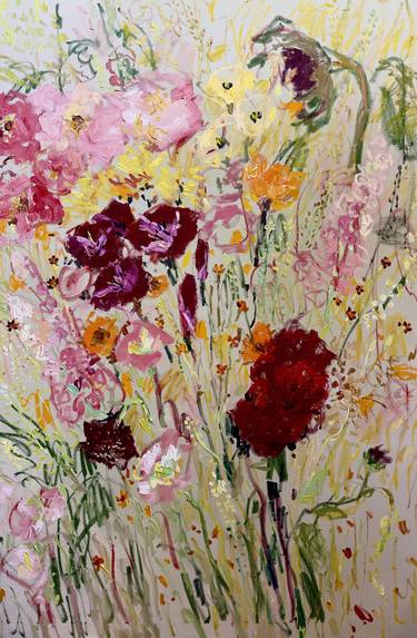 Print of Expressionism Floral Paintings by Lilia Orlova-Holmes