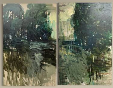 Original Abstract Expressionism Landscape Paintings by Lilia Orlova-Holmes