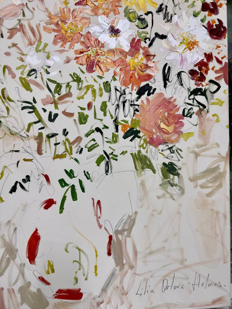 Original Impressionism Floral Painting by Lilia Orlova-Holmes