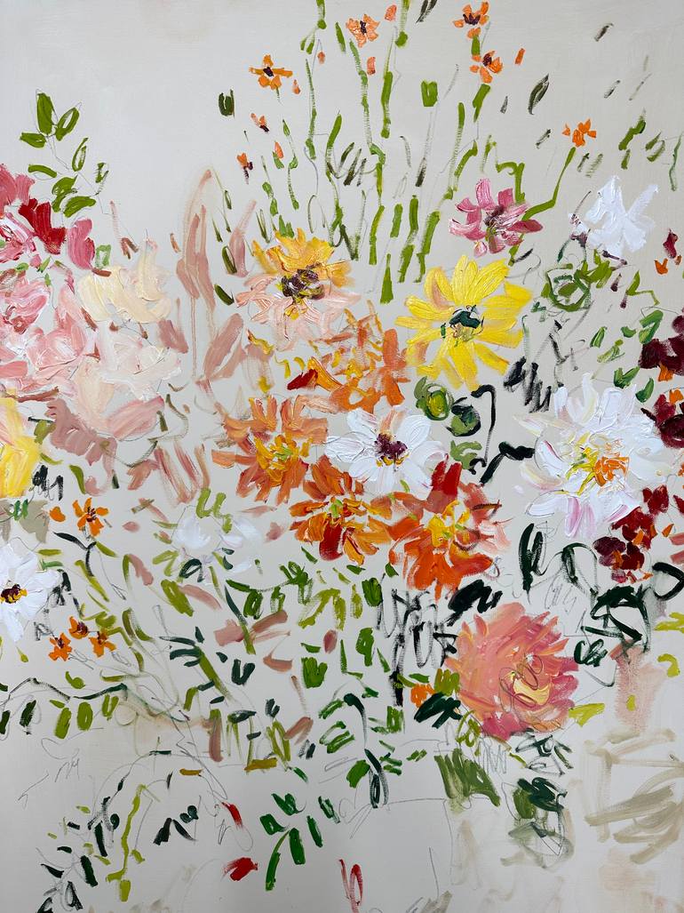 Original Impressionism Floral Painting by Lilia Orlova-Holmes