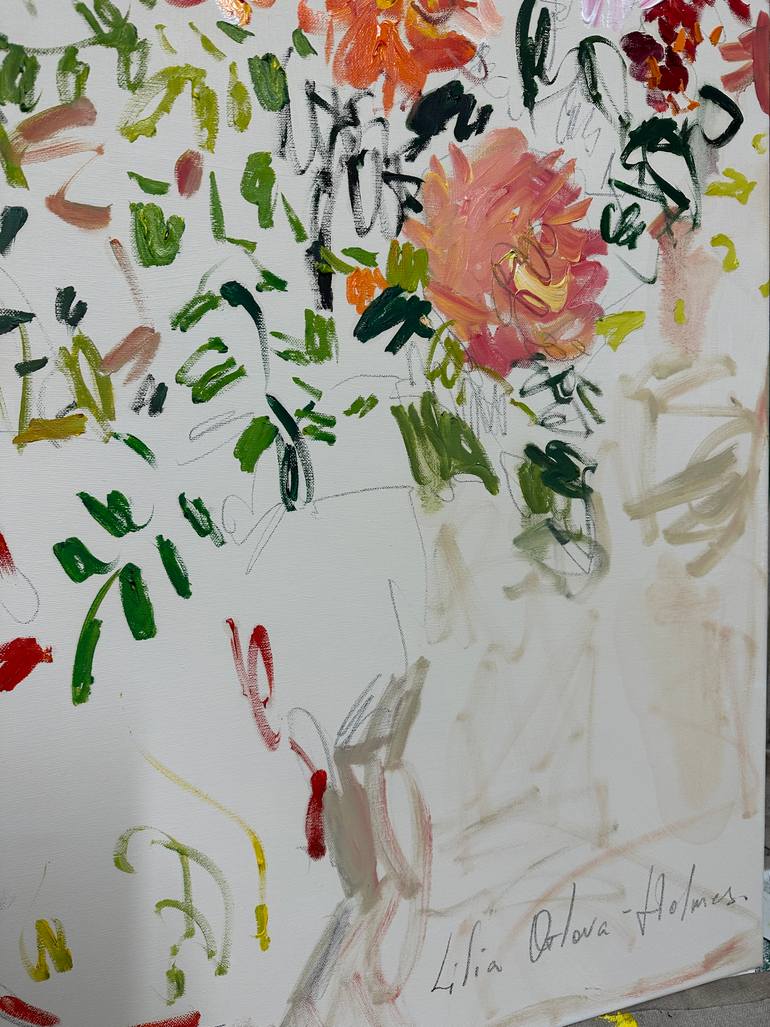 Original Impressionism Floral Painting by Lilia Orlova-Holmes