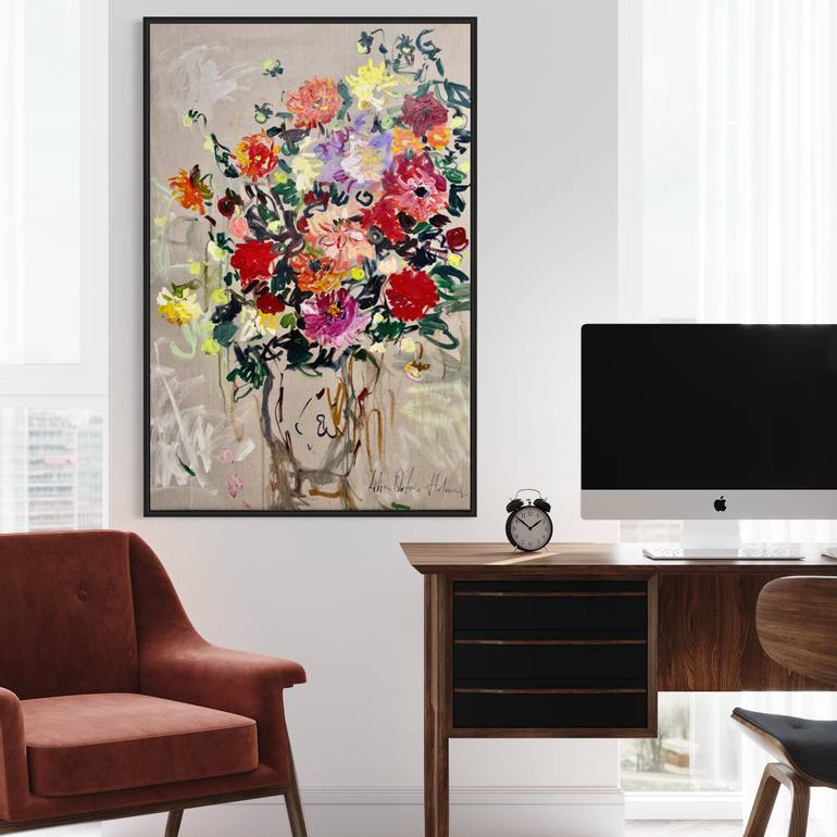 Original Impressionism Floral Painting by Lilia Orlova-Holmes