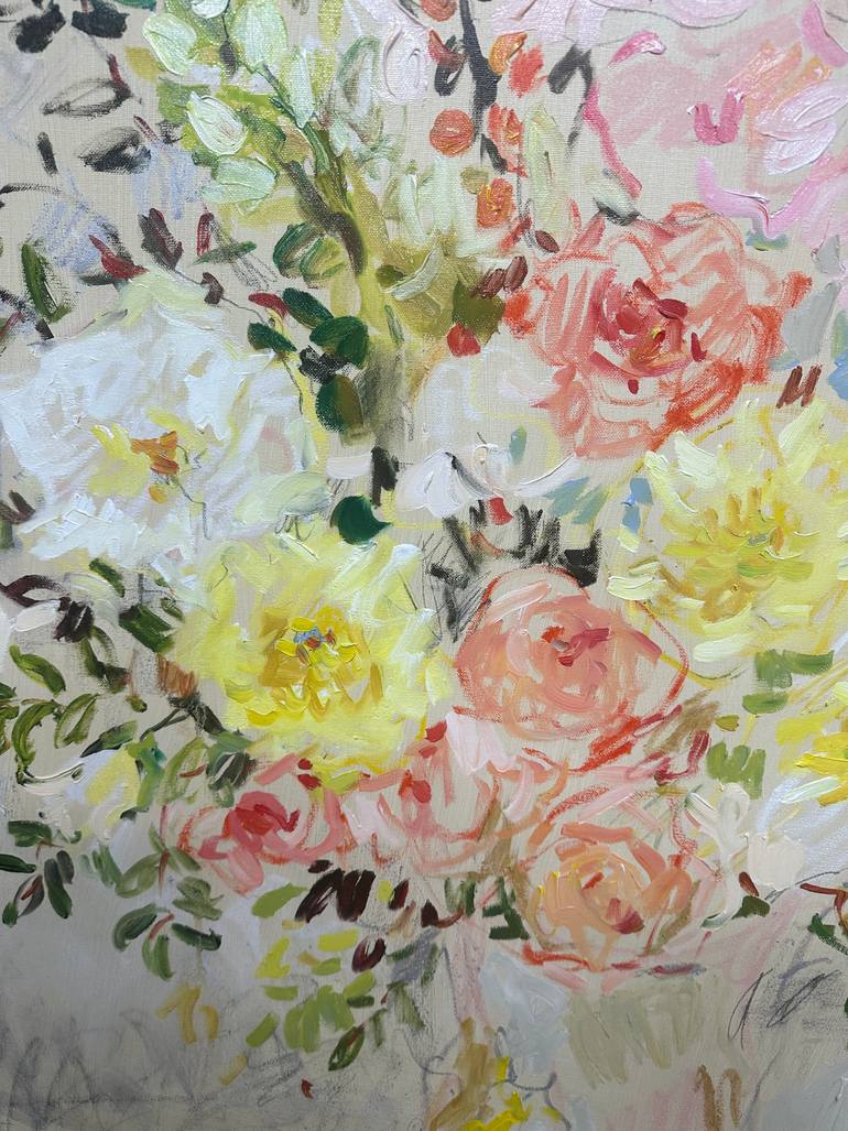 Original Impressionism Floral Painting by Lilia Orlova-Holmes