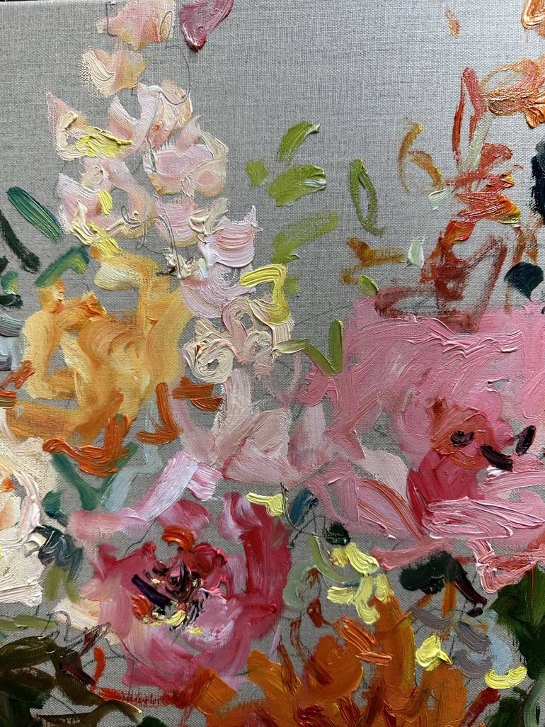 Original Expressionism Floral Painting by Lilia Orlova-Holmes