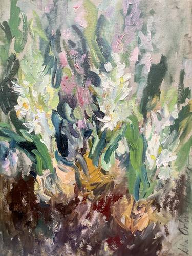 Print of Impressionism Floral Paintings by Lilia Orlova-Holmes